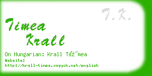 timea krall business card